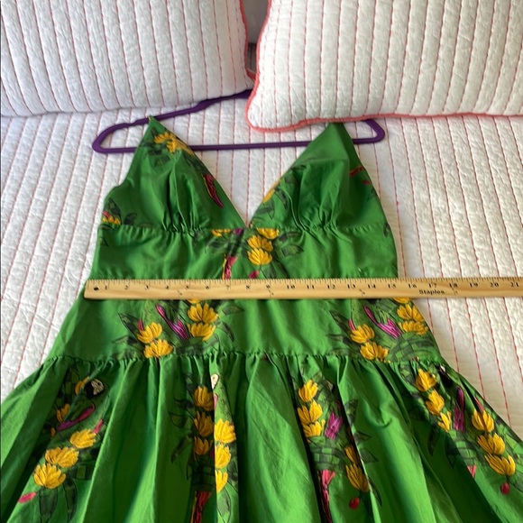 Farm RIO Floral Maracanã Green Dress S XL 100% cotton new - Picture 8 of 15